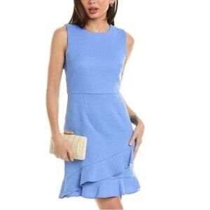 Julia Jordan - Stretch Round Neckline Cap Sleeve Ruffle Hem Dress